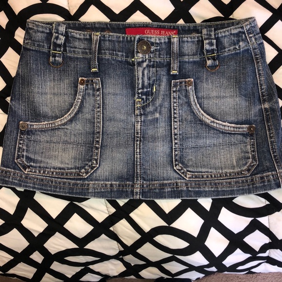 Guess Dresses & Skirts - Guess Mini jean skirt size 28